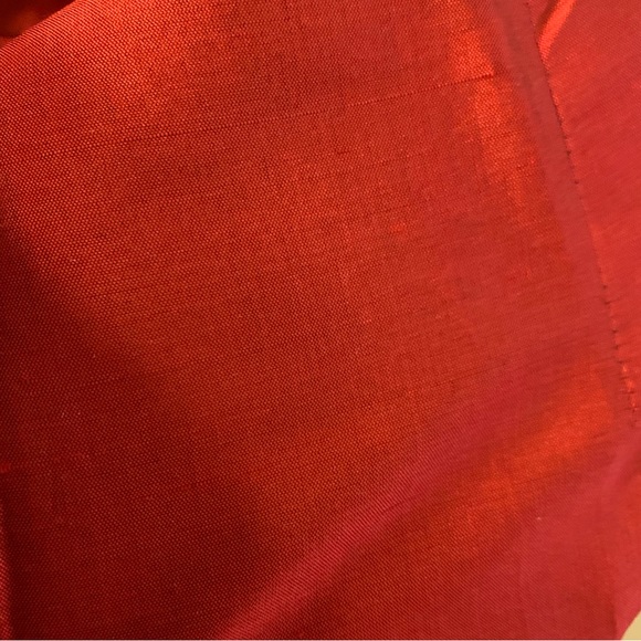 GIANNI PETITE Red Silk High Waist Cuffed Ankle Cropped Pants • Vintage 90s • 4 P - Picture 11 of 16